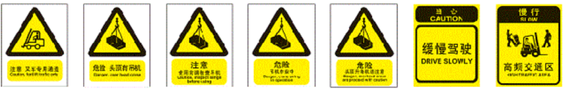 地牛叉车操作员必懂的仓库张贴图标