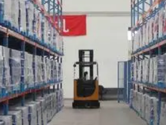 工厂仓库货物搬运用半电动堆高车